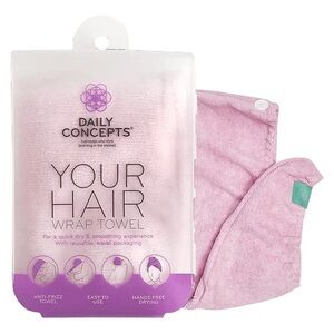 🆕 Daily Concepts Daily Hair Wrap Towel in Pink